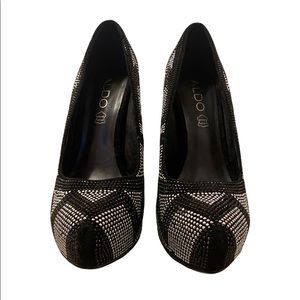 ALDO Black Jeweled Stilettos. 8